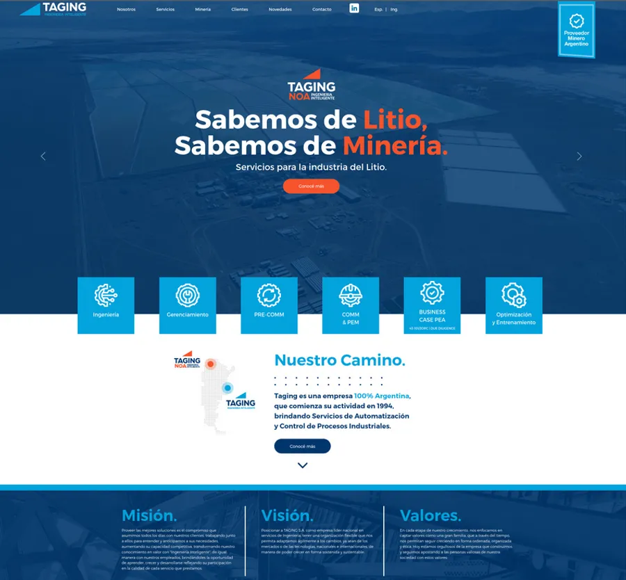 Captura del proyecto Taging